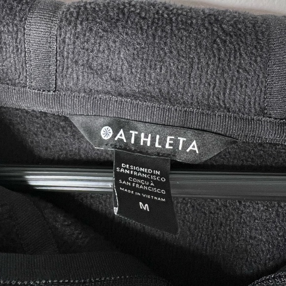 ATHLETA black hooded quarter zip sweatshirt - Picture 5 of 10